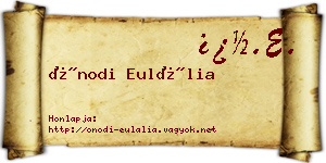 Ónodi Eulália névjegykártya